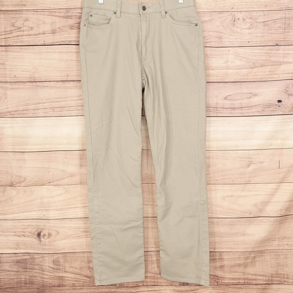 Sonoma Goods For Life Everyday All-Day Chino Pants Mens 32x34 Beige Stretch
